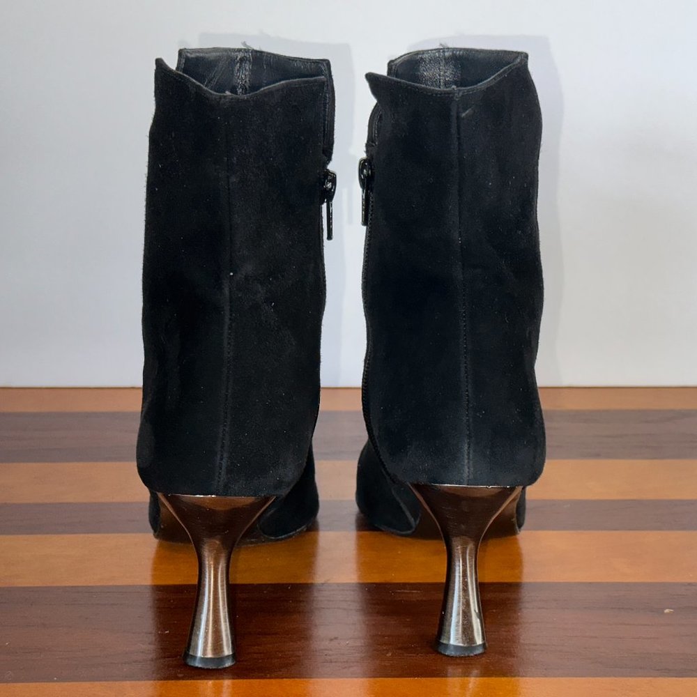 Stuart Weitzman Silver Toe Cap Booties - image 3